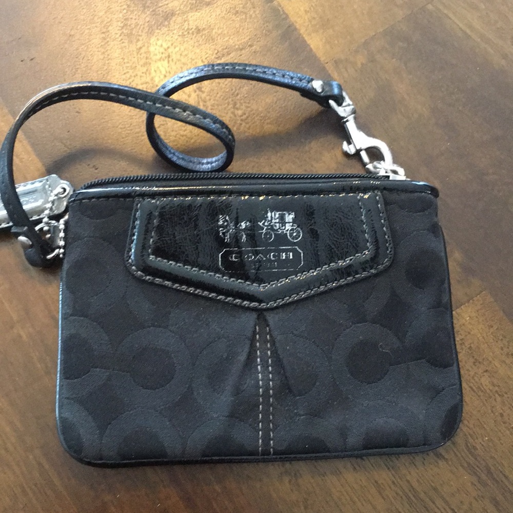 Coach Wristlet Black “C” Print
